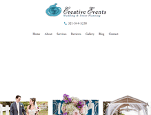 Tablet Screenshot of creativeeventsfl.com